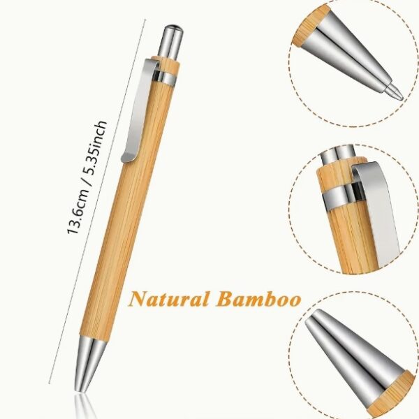 Terugtrekbare Bamboe Balpen – Stijlvol, Duurzaam & Personaliseerbaar! ✍️✨